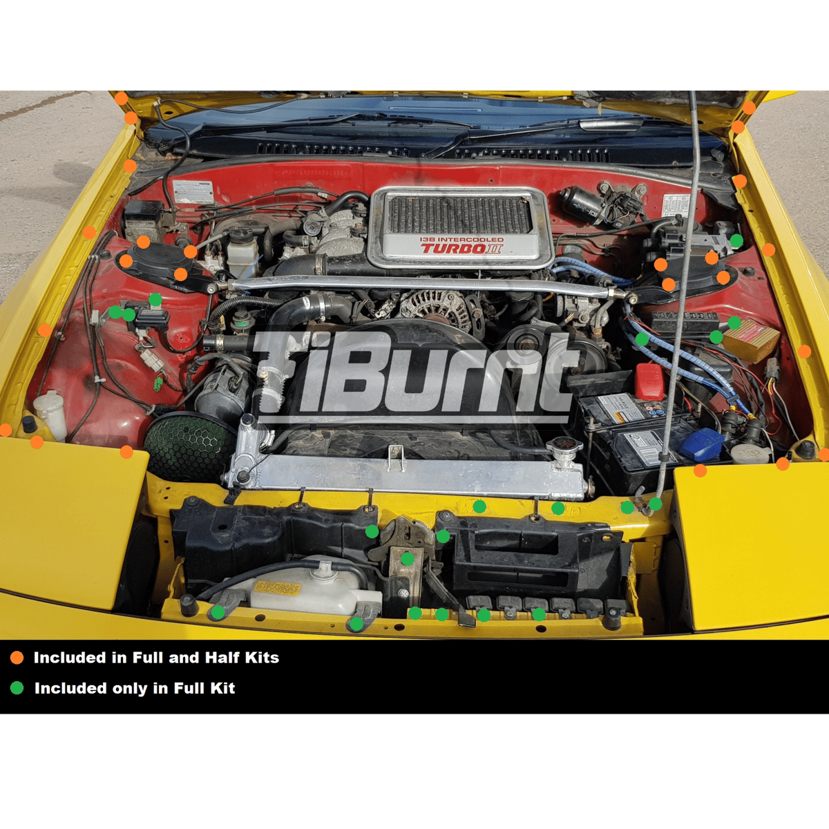 Mazda RX-7 FC / FC3S - TiBurnt Elite Engine Bay Kit | TiBurnt